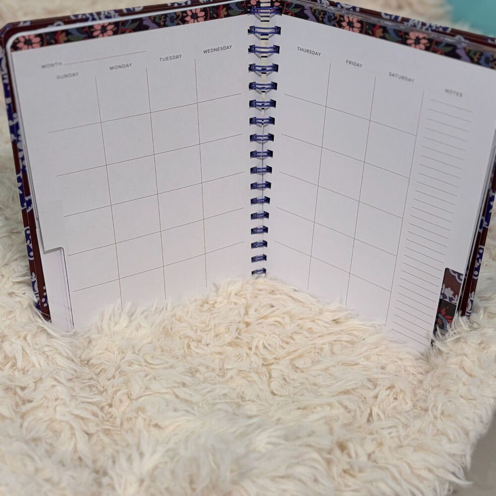 Vera Bradley Cotswolds Brown Blue Floral Undated Planner & Insulated Wine Cup - Picture 10 of 10